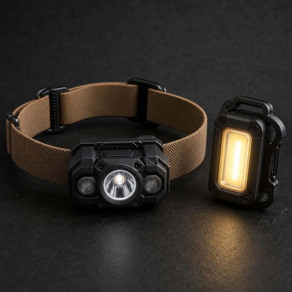 Headlamp + Pocket Lantern Set